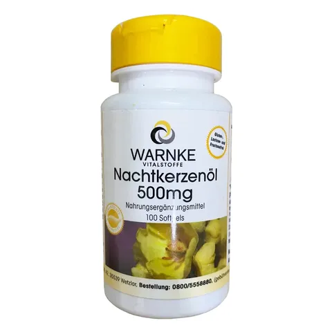 Viên uống tinh dầu hoa anh thảo Warnke - Hỗ trợ cân bằng nội tiết, giảm khó chịu tiền kinh nguyệt, làm đẹp da cho phụ nữ 100 viên