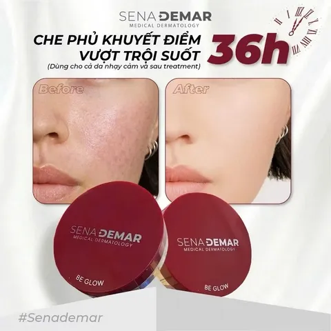 Phấn Nước Sena Demar Be Glow Cushion Chống Nắng SPF 50/PA+++ - Che Phủ Tự Nhiên Duy Trì Làn Da Căng Bóng, Dưỡng Ẩm Suốt Ngày