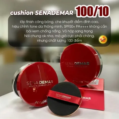 Phấn Nước Sena Demar Be Glow Cushion Chống Nắng SPF 50/PA+++ - Che Phủ Tự Nhiên Duy Trì Làn Da Căng Bóng, Dưỡng Ẩm Suốt Ngày