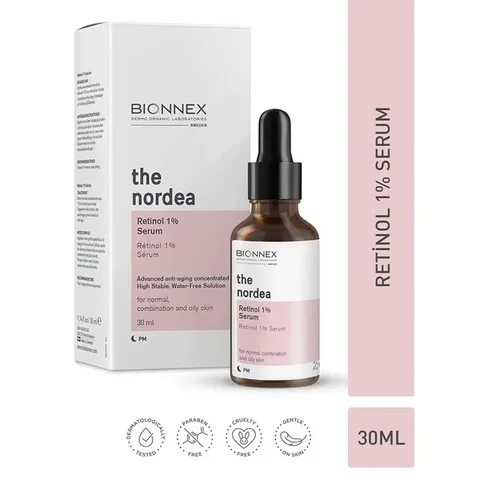 Serum Bionnex The Nordea Retinol 1% - Tinh Chất Trẻ Hóa Da, Cải Thiện Nếp Nhăn và Săn Chắc Da, 30ml Hàng Chính Hãng Từ Thụy Điển