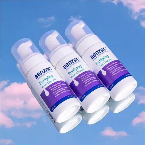 Sữa Rửa Mặt Tạo Bọt Benzac Purifying Foam Cleanser - Dành Cho Da Dầu, Da Mụn, Giúp Làm Sạch Sâu và Duy Trì Độ Ẩm Tự Nhiên 130ml