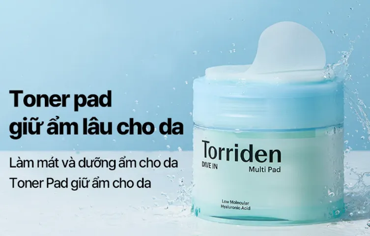 Toner Pad Cấp Ẩm Torriden DIVE-IN - Hyaluronic Acid Thấp Phân Tử, Hỗ Trợ Da Khô Nhạy Cảm - 80 Miếng Dưỡng Ẩm, Làm Dịu Da