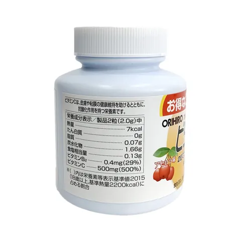 Viên Nhai Bổ Sung Vitamin C 500mg Orihiro Hương Vị Cherry - Tăng Cường Sức Khỏe, Hỗ Trợ Đề Kháng, Dễ Dùng Cho Mọi Lứa Tuổi