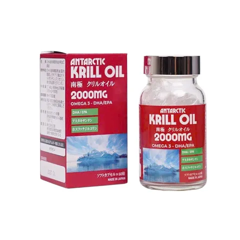 Viên uống dầu nhuyễn thể Antarctic Krill Oil 2000mg - Bổ sung Omega-3, hỗ trợ sức khỏe tim mạch và thị lực cho người lớn