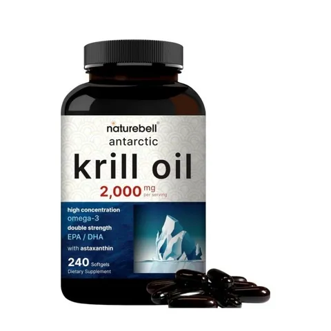 Viên Uống Dầu Nhuyễn Thể Nam Cực Antarctic Krill Oil 2000mg - Omega-3 EPA/DHA và Astaxanthin Hỗ Trợ Sức Khỏe Tim Mạch và Não Bộ