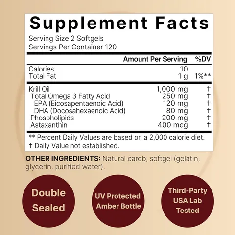 Viên Uống Dầu Nhuyễn Thể Nam Cực NatureBell Antarctic Krill Oil 1000mg - Hỗ Trợ Tim Mạch, Thị Lực, Sức Khỏe Tổng Thể