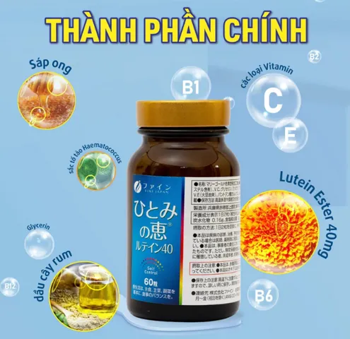 Viên Uống Hỗ Trợ Thi Lực FFC Sharp Vision Fine Japan - Bổ Sung Lutein Ester Giúp Bảo Vệ Mắt Khỏi Ánh Sáng Xanh, Hộp 60 Viên