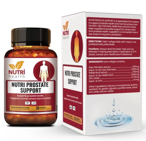 Viên uống hỗ trợ tuyến tiền liệt Nutri Health Prostate Support - Cải thiện chức năng lành tính, không tác dụng phụ cho phái mạnh - Lọ 30 viên