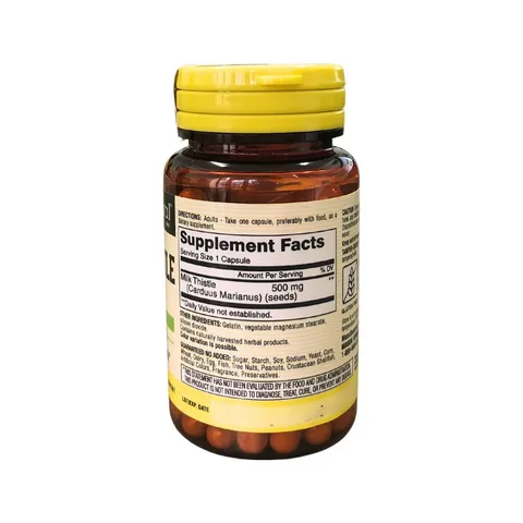 Viên uống Mason Natural Milk Thistle 500mg - Hỗ trợ bảo vệ sức khỏe gan và giải độc gan - Sản phẩm chính hãng từ Mỹ