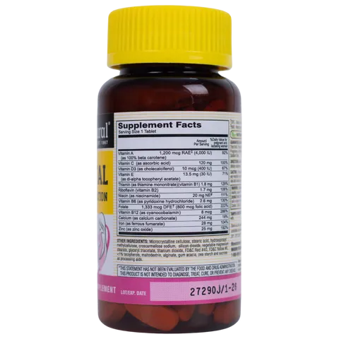 Vitamin Tổng Hợp Cho Bà Bầu Mason Natural Masonatal - Hỗ Trợ Sức Khỏe Mẹ và Phát Triển Thai Nhi - 100 Viên