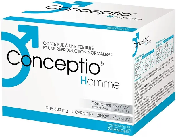 Viên uống Conceptio Homme - Hỗ trợ tăng khả năng thụ thai tự nhiên cho nam giới, cải thiện chất lượng tinh binh hiệu quả từ Laboratoire Des Granions.
