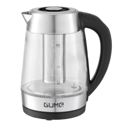 Ấm Siêu Tốc Gume GMEK-2202 - Điều Chỉnh 5 Mức Nhiệt Độ, Dung Tích 1.7L, Thiết Kế Sang Trọng, Thủy Tinh & Inox Cao Cấp