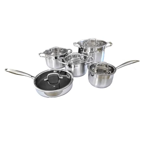 Bộ Nồi Inox Gume 5 Món Cao Cấp - Chịu Nhiệt, Đa Năng Dùng Trên Bếp Gas, Điện, Từ - Bộ Nồi Chất Lượng Hàn Quốc