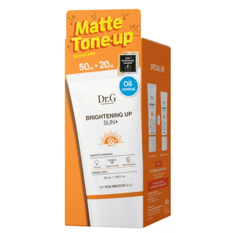 Combo Kem Chống Nắng Dr.G Brightening Up Sun+ SPF50+ - Bảo Vệ Da, Dưỡng Sáng Tự Nhiên (50ml + 20ml)