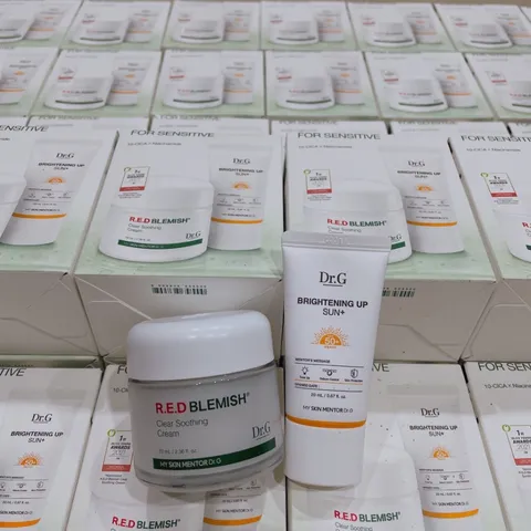 Combo Kem Dưỡng Dr.G R.E.D Blemish Clear Soothing Cream 70ml + Kem Chống Nắng Brightening Up Sun+ SPF50+ - Chăm Sóc Da Nhạy Cảm
