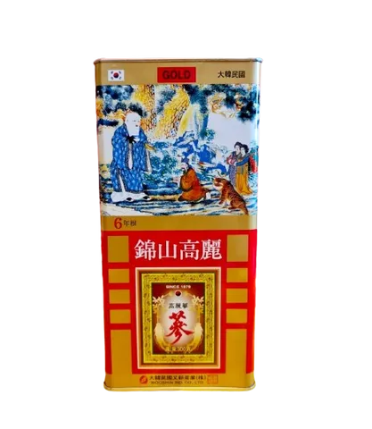 Hồng Sâm Củ Khô Wooshin Hàn Quốc 300g - Tinh Chế Từ Hồng Sâm 6 Năm Tuổi Hỗ Trợ Bồi Bổ Sức Khỏe, Hộp Thiếc 10 Củ