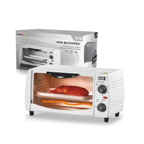 Lò Nướng Mini Đa Năng Lebenlang LBMT8683 - 800W, 12L, Inox Bền, Thiết Kế Sang Trọng, Nướng Bánh, Thịt, Pizza Thoải Mái Tại Nhà