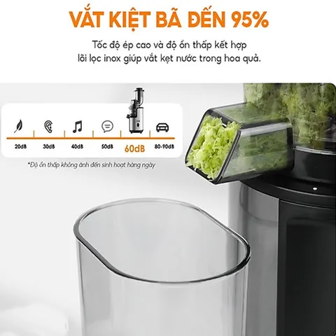 Máy Ép Chậm Lebenlang LBSS3937 Đức 200W 1200ml - Ép Kiệt Nước Tối Ưu, Thiết Kế Thông Minh, Dễ Dàng Sử Dụng