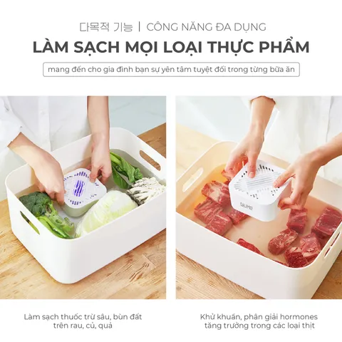 Máy Khử Khuẩn Thực Phẩm Không Dây GUME OWM-01 - Thiết Bị Khử Khuẩn Hiện Đại Cho Gia Đình, Giúp Loại Bỏ Hóa Chất và Vi Khuẩn An Toàn