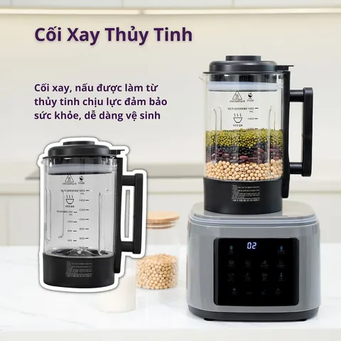 Máy Làm Sữa Hạt Đa Năng Gume GMNMM-2201 - Sữa Hạt, Cháo, Súp, Hẹn Giờ, Tích Hợp Nhiều Chức Năng Tiện Lợi cho Gia Đình