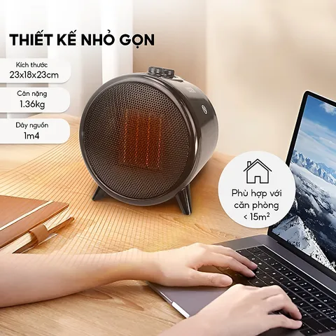 Máy Sưởi Gốm Mini Để Bàn Lebenlang LBL0275 Đức 1500W - Tiện Lợi, Đa Mức Nhiệt và Tiết Kiệm Điện Cho Không Gian Nhỏ