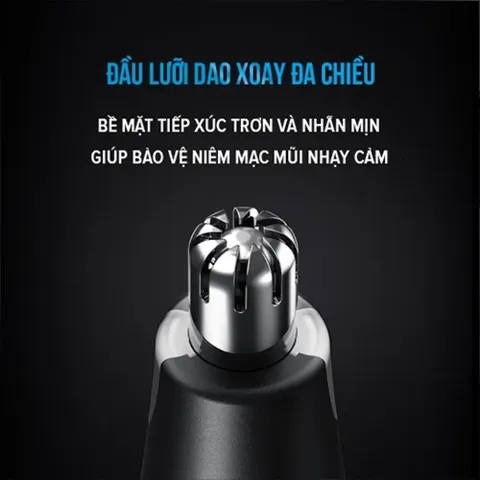 Máy Tỉa Lông Mũi Flyco FS5600VN - Thiết Kế Nhỏ Gọn, 3 Lưỡi Sắc Bén, Chống Nước IPX7, Sử Dụng 60 Phút, Đèn Phát Sáng Tiện Lợi