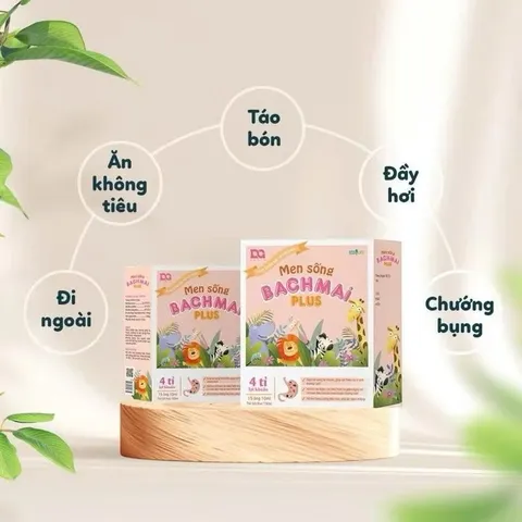 Men Sống Bạch Mai Plus 15 ống x 10ml - Hỗ Trợ Tiêu Hóa, Cung Cấp Lợi Khuẩn & Kẽm, Giảm Rối Loạn Tiêu Hóa cho Trẻ Em và Người Lớn