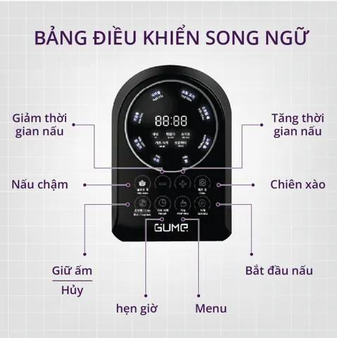 Nồi Áp Suất Đa Năng GUME PCK-3201 6L - 11 Chức Năng Nấu Linh Hoạt, Chất Liệu Inox Bền, Tiện Ích Cho Gia Đình