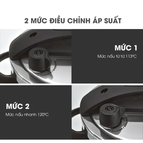 Nồi Áp Suất Lebenlang LBL0909 5.5L - Chất Liệu Inox Cao Cấp, Tương Thích Mọi Loại Bếp, Nấu Nhanh Tiết Kiệm Thời Gian