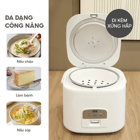 Nồi cơm điện Lebenlang LBL0588 Đức 1.8L - Đa chức năng hấp, hầm, luộc, 700W cho gia đình 4-6 người