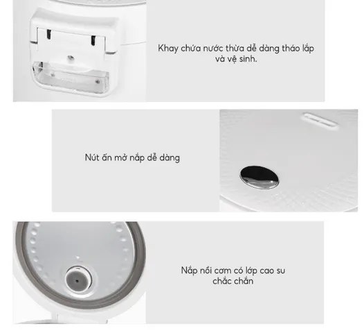 Nồi cơm điện Lebenlang LBL0589 - Dung tích 1.2L, Công suất 500W, Lòng nồi chống dính, Thiết kế hiện đại cho 2-3 người sử dụng