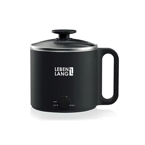 Nồi Lẩu Điện Mini 1.5L Lebenlang LBEC0808 - Công Suất 900W, Dùng Cho 2-3 Người, Thiết Kế Gọn Nhẹ, Màu Trắng Thời Trang