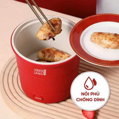 Nồi Lẩu Điện Mini Đa Năng Lebenlang LBL0505 - Dung Tích 1.1L, Công Suất 600W - Tiện Lợi Cho Sinh Viên và Gia Đình Nhỏ
