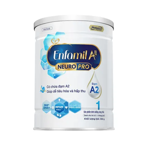 Sữa Enfamil A2 Neuropro 1 350g - Sữa công thức cho trẻ 0-6 tháng, dễ tiêu hóa, hỗ trợ phát triển trí não và thị giác.