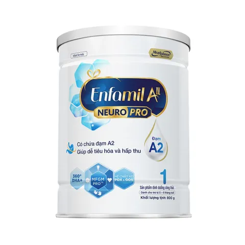 Sữa Enfamil A2 Neuropro 1 350g - Sữa công thức cho trẻ 0-6 tháng, dễ tiêu hóa, hỗ trợ phát triển trí não và thị giác.