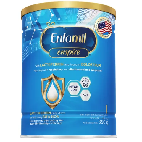Sữa Enfamil Enspire 1 cho bé 0-12 tháng - Bổ sung Lactoferrin, DHA, HMO 2'-FL, GOS giúp tăng cường sức đề kháng và phát triển trí não