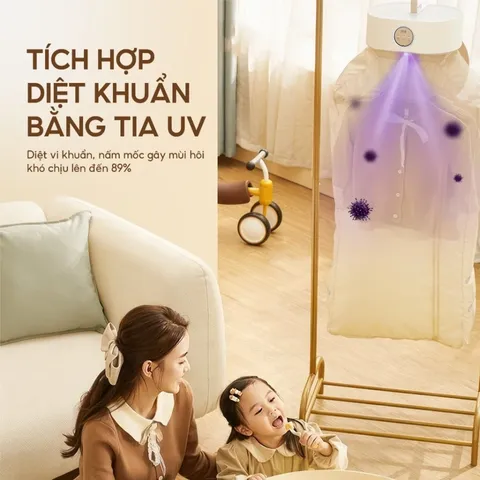 Tủ Sấy Quần Áo Gấp Gọn Lebenlang LBL6268 - Công Suất 600W, Tiết Kiệm Diện Tích, Sấy Khô Nhanh, Giữ Phom, Diệt Khuẩn UV