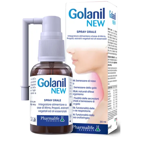 Xịt Họng Fitobimbi Golanil New - Hỗ Trợ Giảm Ho, Làm Dịu Họng Từ Thiên Nhiên, Dành Cho Người Trưởng Thành - 30ml