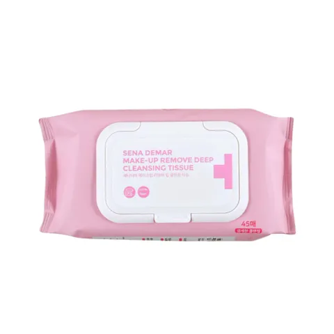 Khăn Tẩy Trang Sena Demar Make-Up - Khăn Ướt Tẩy Trang Sạch Sâu, Dưỡng Da 45 Miếng Chống Nước, Phù Hợp Mọi Loại Da