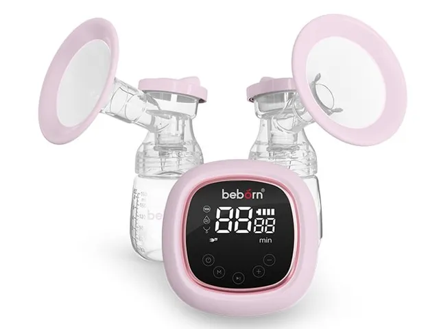 Máy Hút Sữa Điện Đôi Beborn BP01 - Thiết Kế Hiện Đại, 3 Chế Độ Massage, Hút Sữa Với Lực Hút Mạnh 270mmHg, Pin Sạc 2000mAh