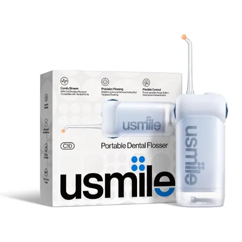 Máy Tăm Nước Sóng Siêu Âm Usmile C10 - Thiết Bị Chăm Sóc Răng Miệng Độc Đáo, Pin Sạc Tiện Lợi, 4 Chế Độ Làm Sạch Linh Hoạt