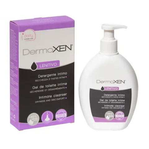 Dung dịch vệ sinh phụ nữ DermoXen Lenitivo 200ml - Giữ ẩm, làm sạch vùng kín, hỗ trợ cân bằng pH sinh lý, giảm ngứa rát
