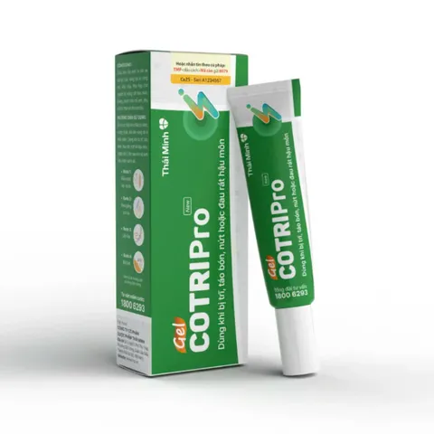 Gel Bôi Trĩ Cotripro Thái Minh 25g - Hỗ Trợ Làm Dịu và Giảm Đau Rát Da Hậu Môn Từ Thành Phần Thiên Nhiên