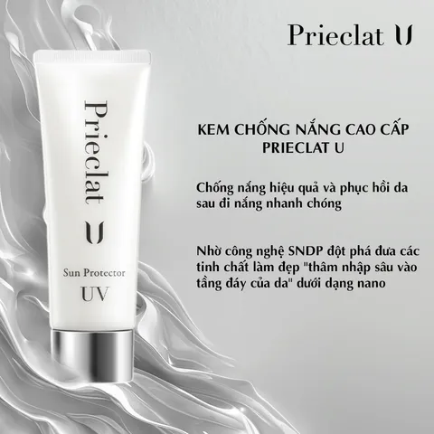 Kem Chống Nắng Prieclat U Sun Protector UV SPF50+ - Bảo Vệ Da, Dưỡng Ẩm, Phù Hợp Mọi Loại Da, Nhập Khẩu Nhật Bản 50g