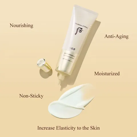 Kem Chống Nắng The Whoo Gong Jin Hyang SPF50+ - Kem Dưỡng Da Chống Nhăn, Bảo Vệ UV, Phù Hợp Mọi Loại Da