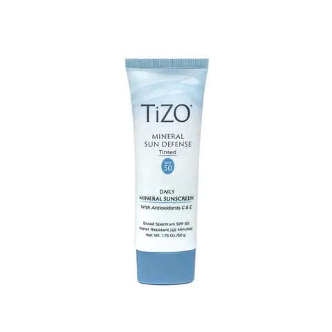 Kem Chống Nắng TiZO Mineral Sun Defense Tinted SPF50 - Bảo Vệ Da Từ Ánh Nắng, Chống Nước, Phù Hợp Với Mọi Loại Da
