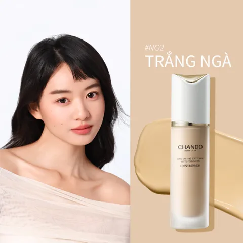 Kem Nền Chando Himalaya Long-Lasting Matte Foundation - Kiềm Dầu, Che Phủ Tốt, Lớp Nền Tự Nhiên, Thích Hợp Da Dầu 30ml