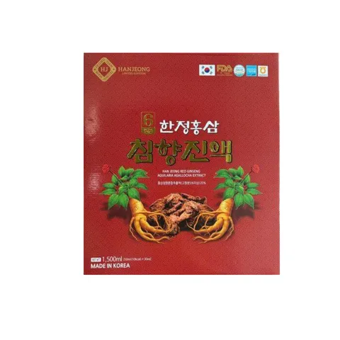 Nước Hồng Sâm Tinh Chất Nghệ HanJeong Hàn Quốc - Giúp Bồi Bổ Sức Khỏe và Làm Đẹp Da, Hộp 30 Gói x 50ml