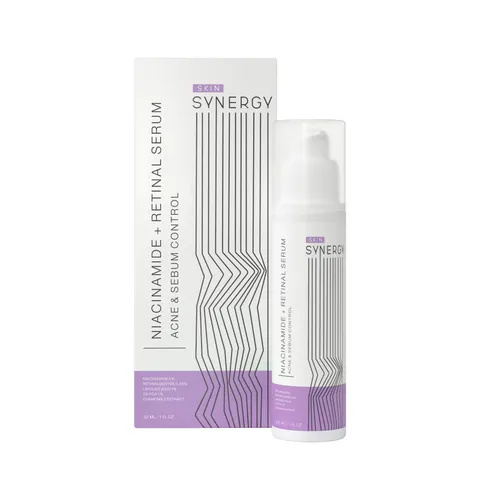 Serum Dưỡng Da Dầu Mụn Skin Synergy Niacinamide 5% + Retinaldehyde 0.05% - Kiểm Soát Bã Nhờn & Ngừa Mụn 30ml