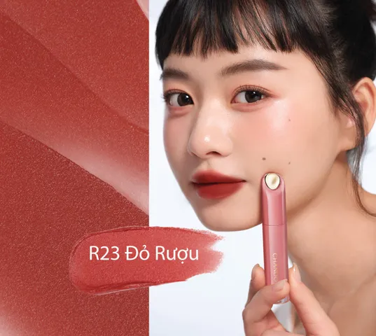 Son Kem Chando Himalaya Velvet Matte R23 Wine Red - Lì Mịn, Màu Đỏ Rượu Vang Thời Thượng, Giữ Màu Bền Lâu, Dành Cho Mọi Tôn Da